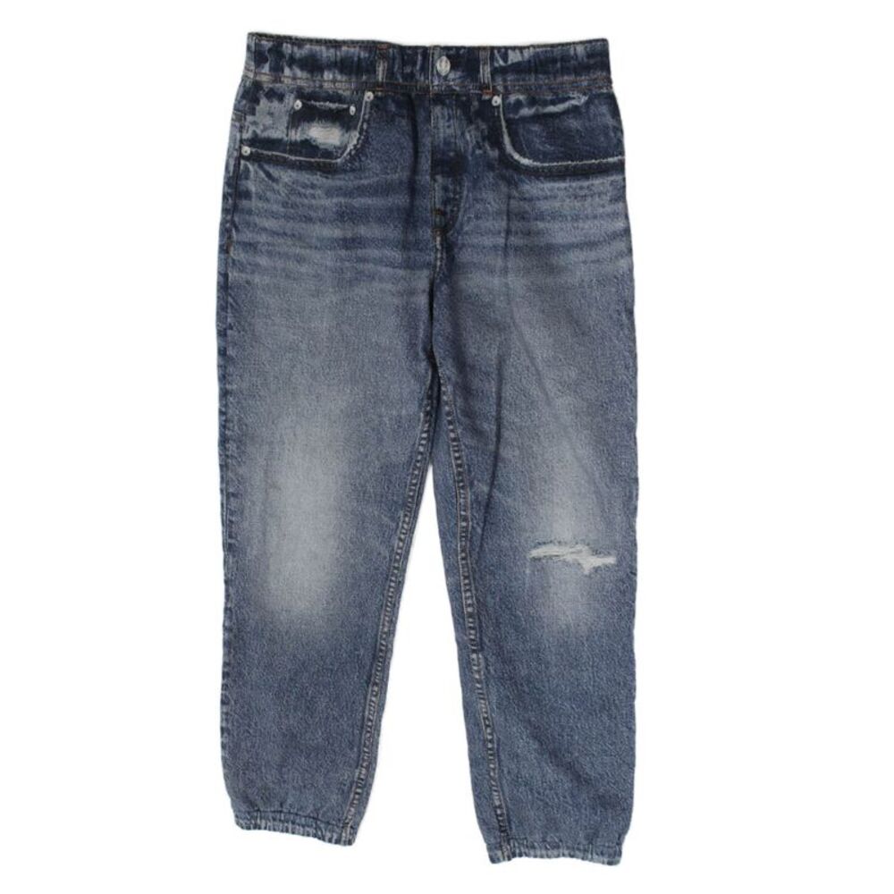 Rag & Bone Girls Cotton Denim Print Jogger Pants Blue Size 9-10Y